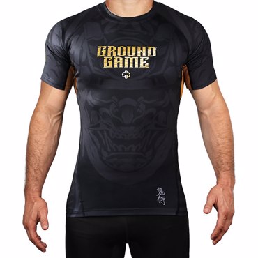GroundGame ONI SAMURAI RASHGUARD-BLACK